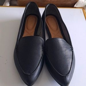 Rachel Zoe Flat Black Leather Loafers 9M
